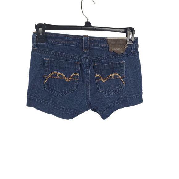 Industrial Cotton Shorts 5 Womens/Juniors Dark Wash Mid Rise Denim Pockets Summe - Picture 3 of 6
